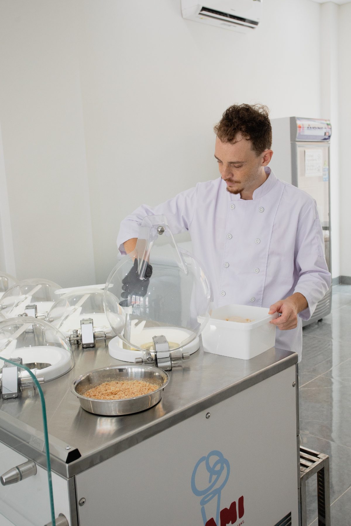 Finished gelato ready at the Nami counter